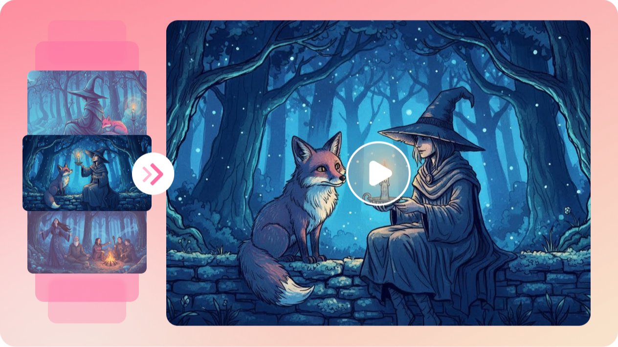 Tukar satu siri lukisan menjadi satu video animasi cecair