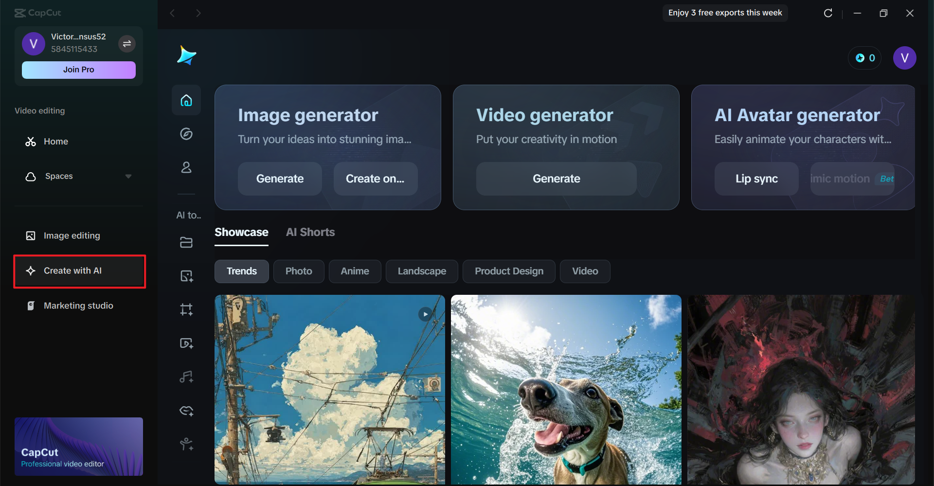 CapCut + Dreamina interface