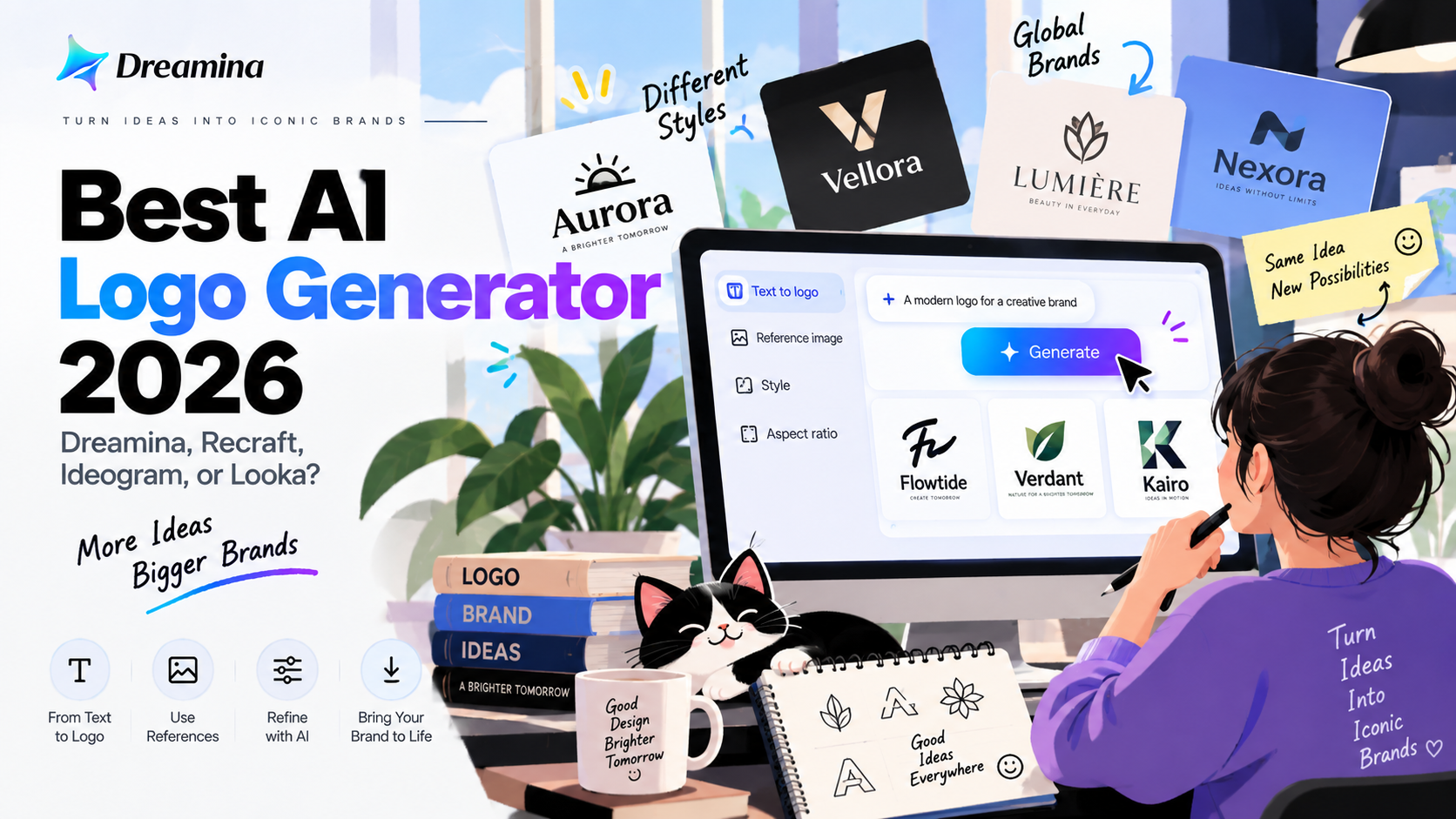 Best AI Logo Generator 2026: Dreamina, Recraft, Ideogram, or Looka?