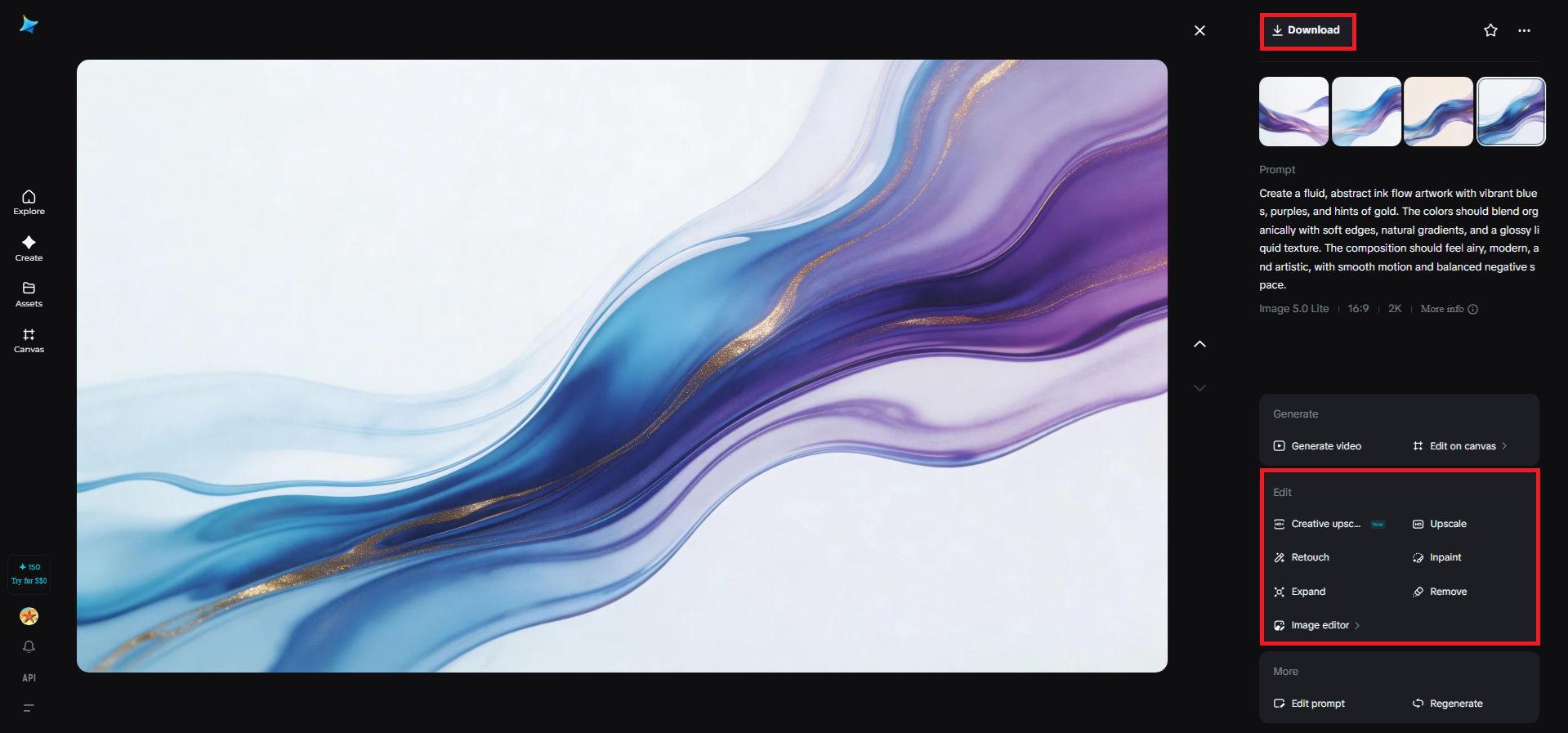 Refina y descarga la imagen final