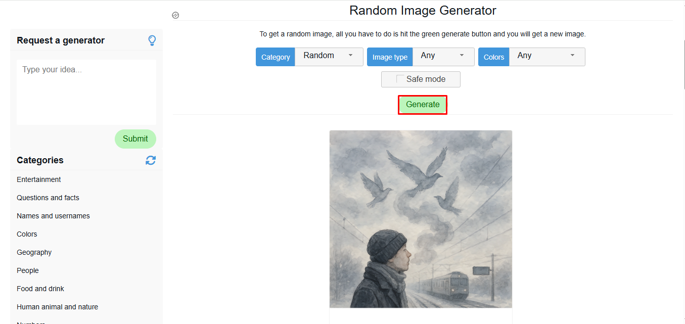 Generator Mix - a well-known random portrait generator