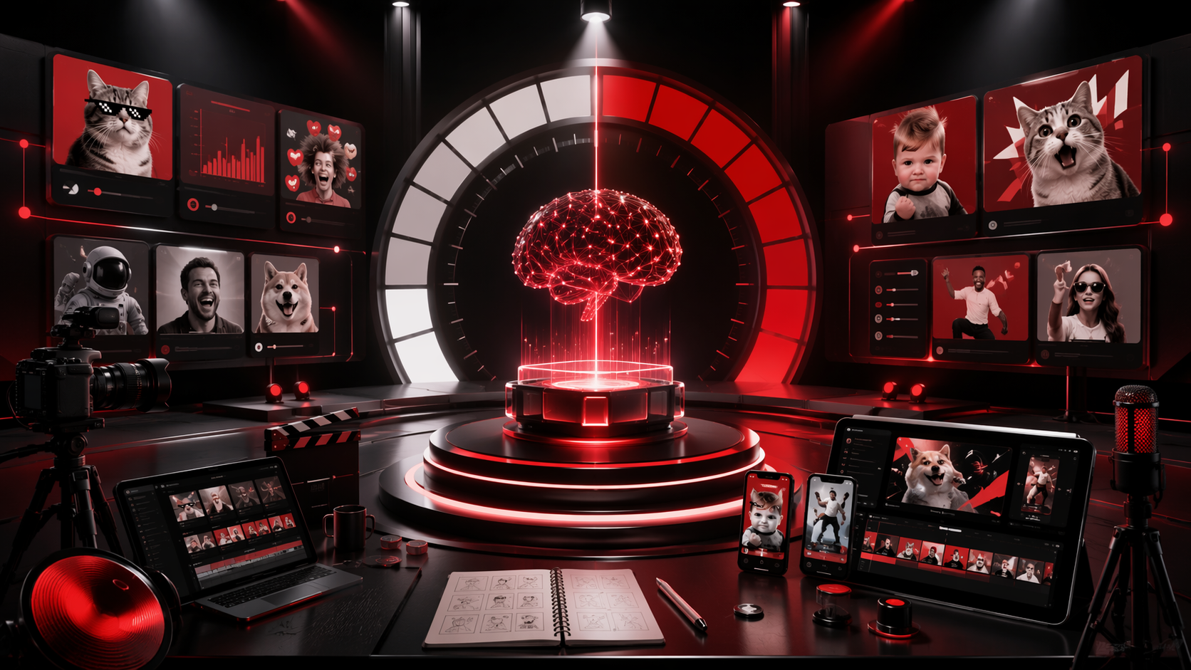 AI Meme Video Marketing premium AI social video workflow visual for Pippit creators