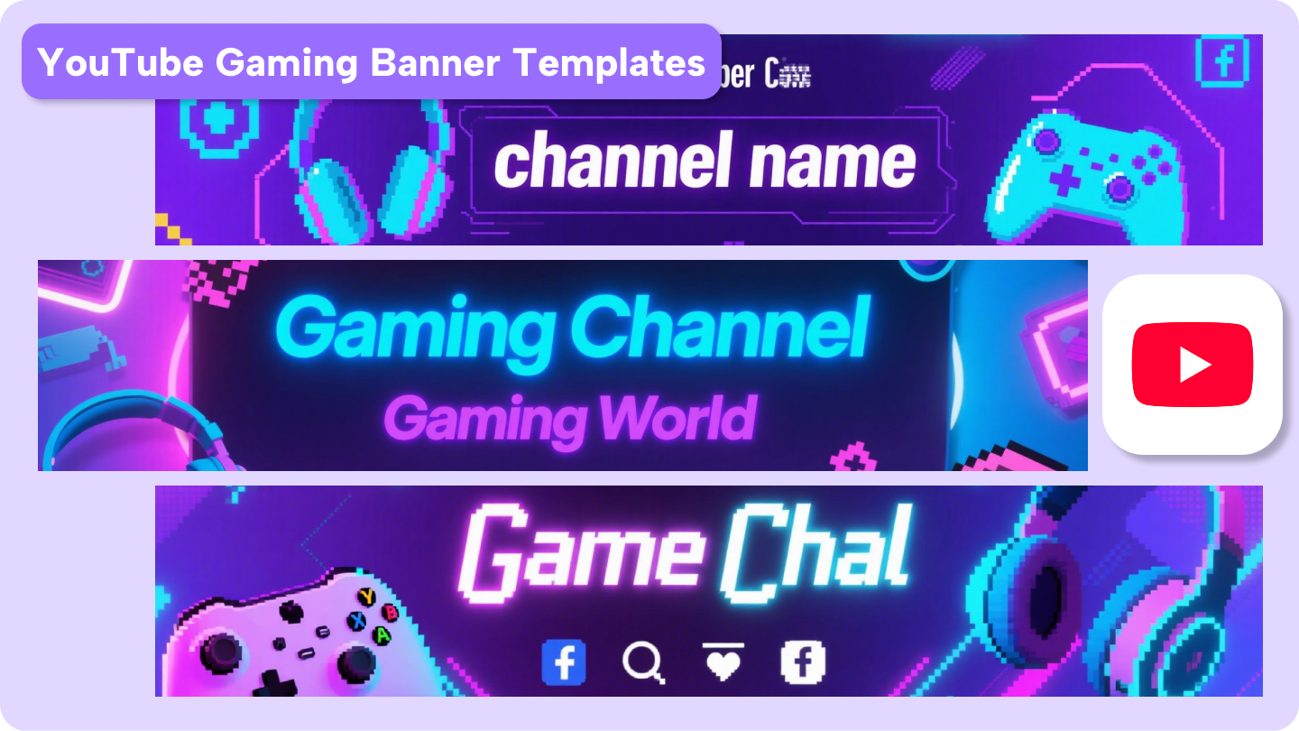 youtube gaming banner templates