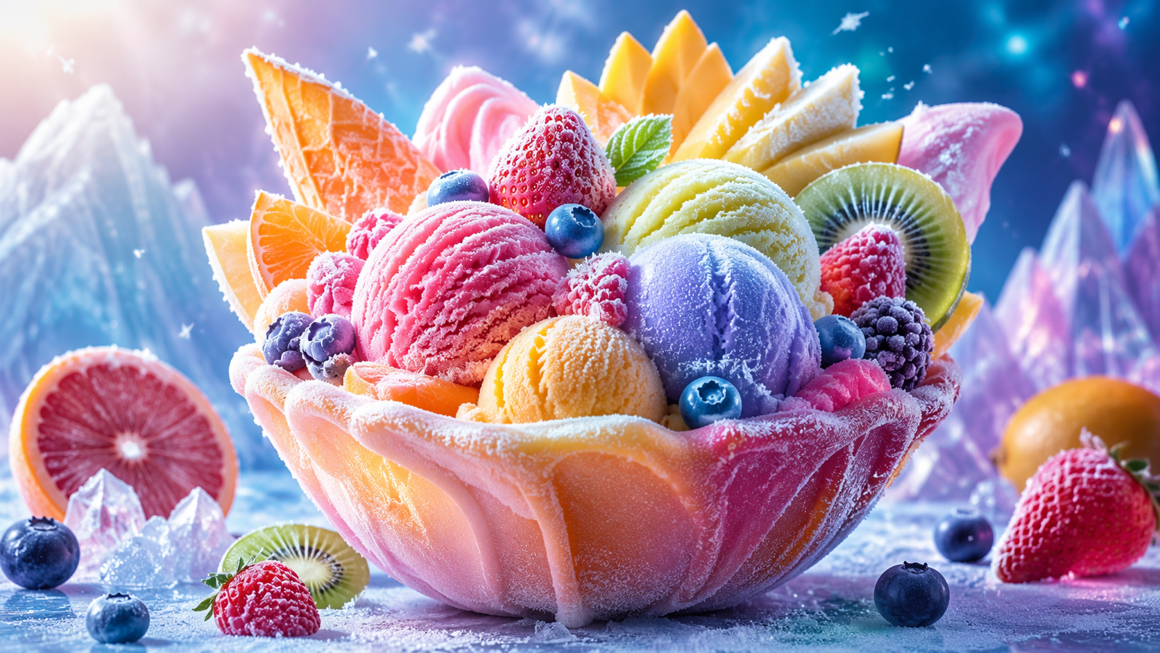 Dreamina AI Eiscremefilter Prompt Beispiel 6: Sweet Social Cover