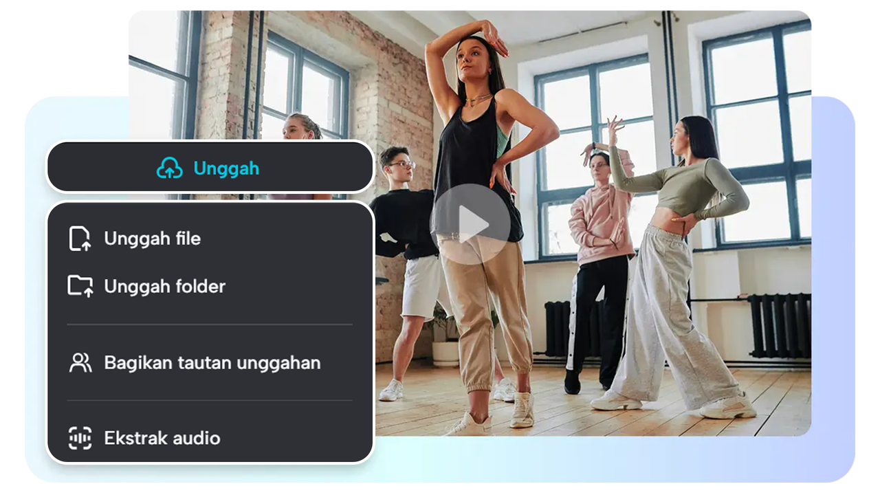 Pippit mendukung berbagai format video untuk edit mudah.
