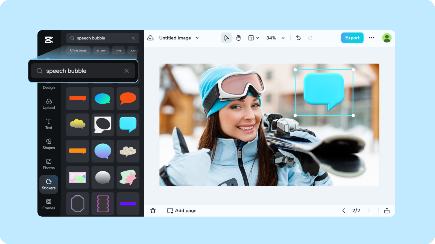 add speech bubble to photo