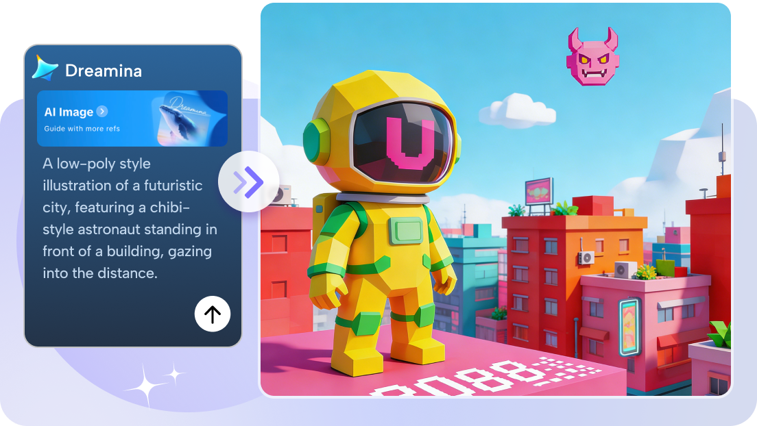 Genera arte personalizzata low-poly tramite messaggi di testo