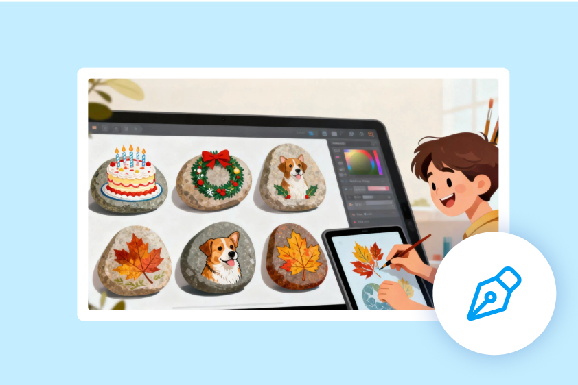 generate themed rock designs in seconds