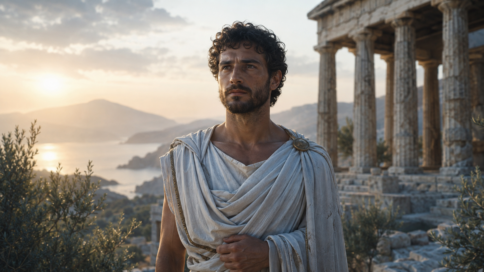 ทิศทางการมองเห็นชายกรีกโบราณดั้งเดิม