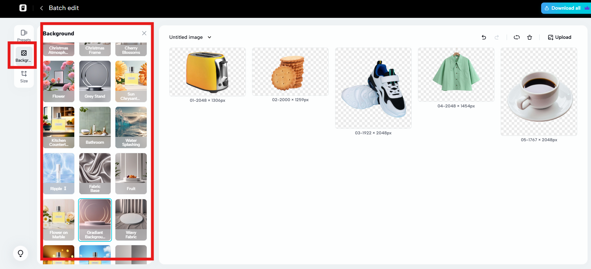 Remove or replace backgrounds