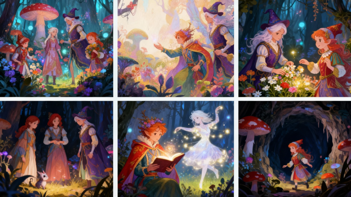 Sequential photos in storybooks