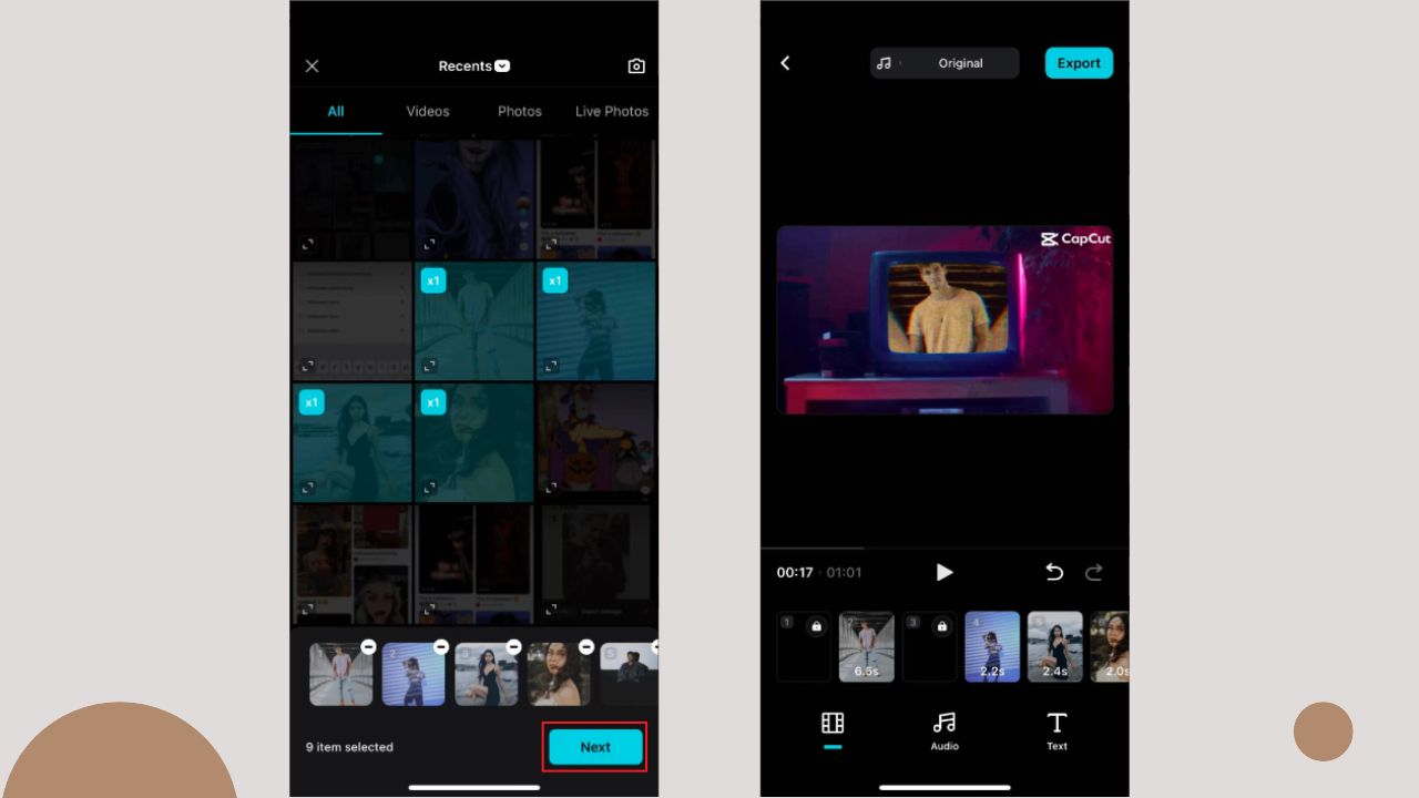 Select your most dramatic clips