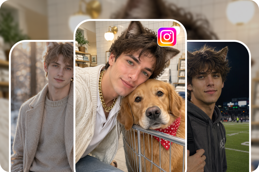 Créer des oreilles de chat filtre les avatars Instagram