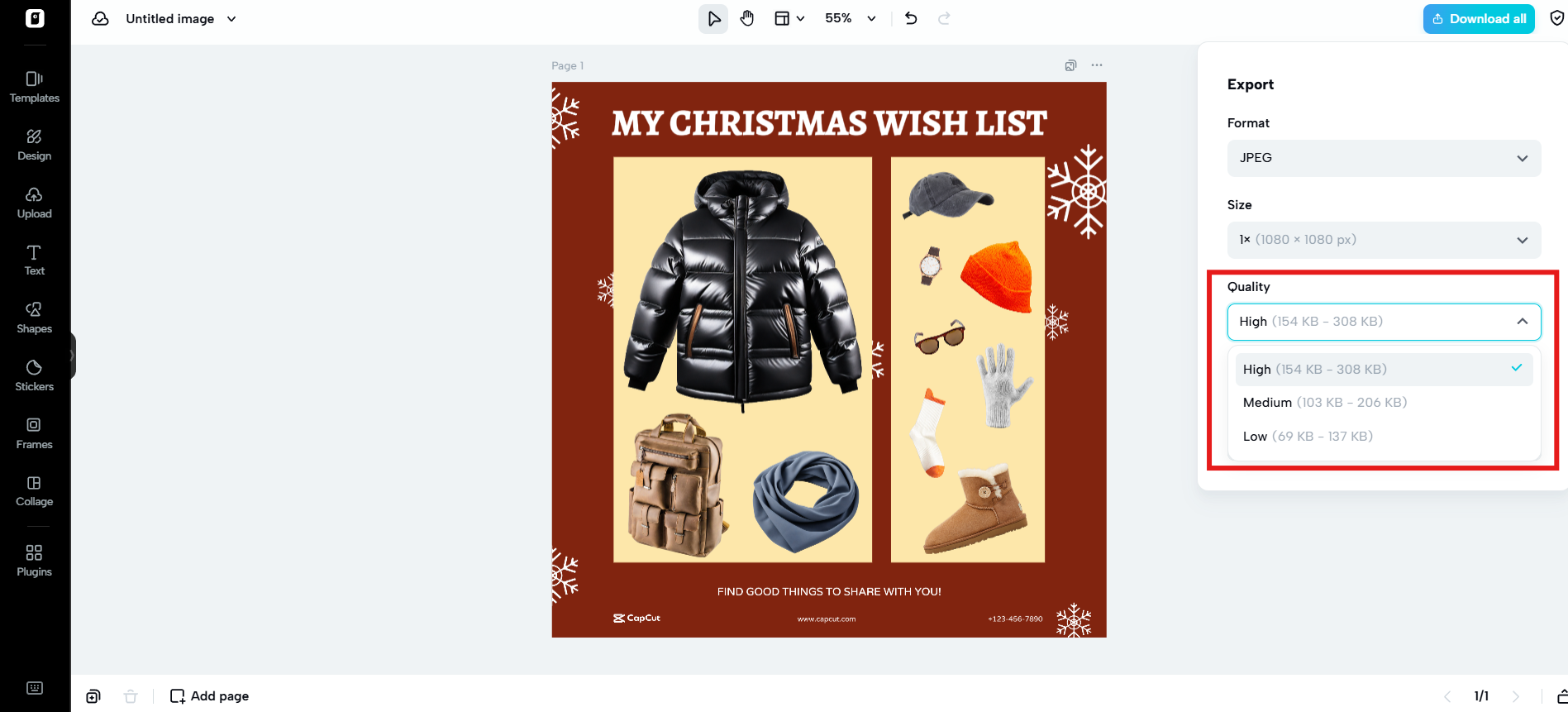 Adjust image quality