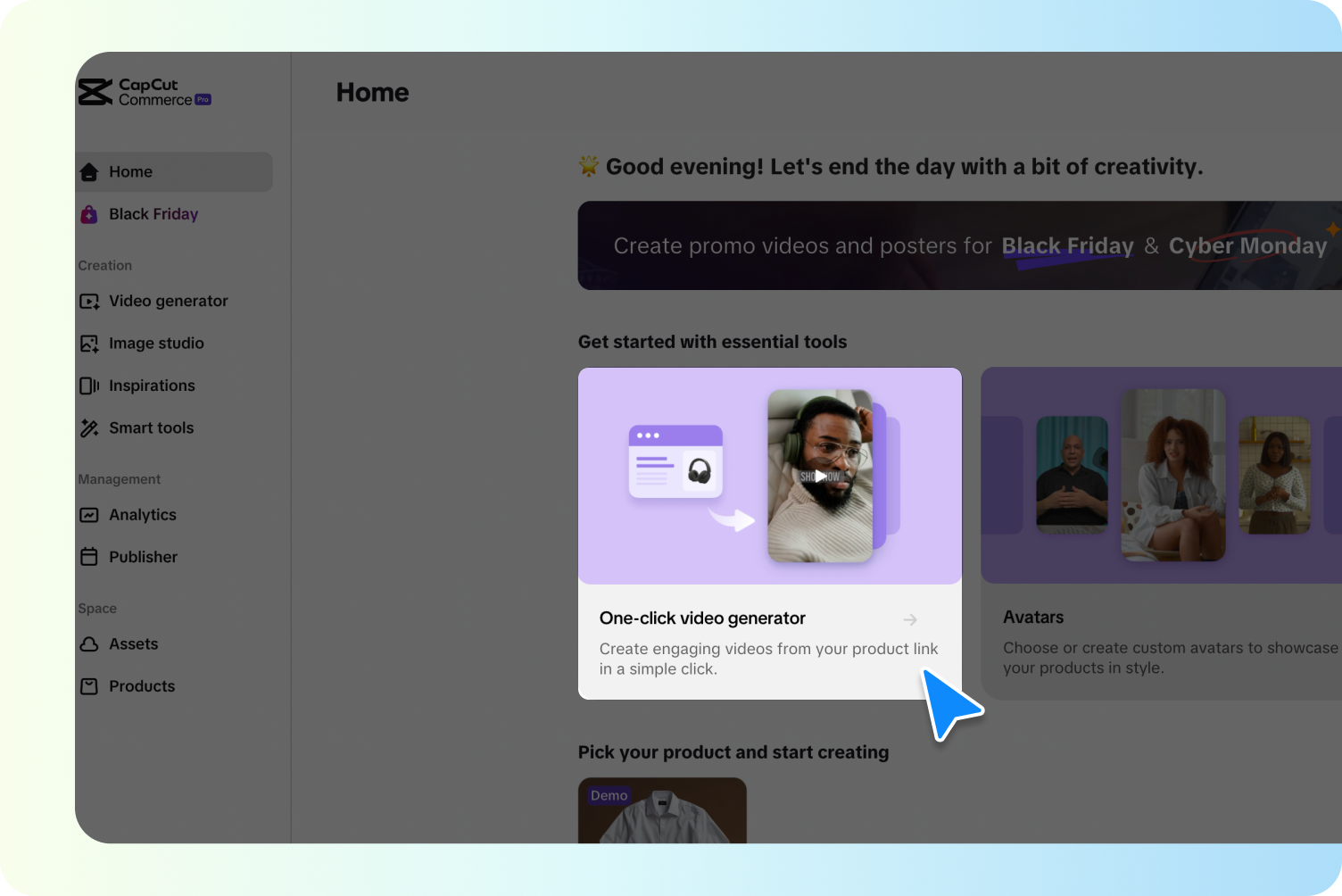 description=The Pippit video editor dashboard showing a user dragging a vertical video file from their desktop into the media upload panel.