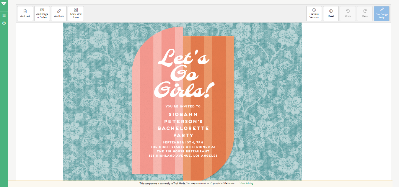 Greenvelope Spinster einladen