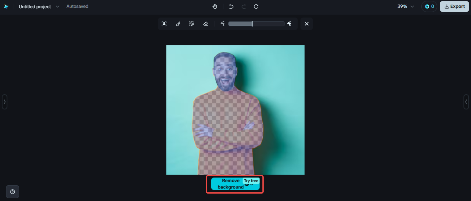 Entfernen der Farbe aus dem Bild in Dreamina