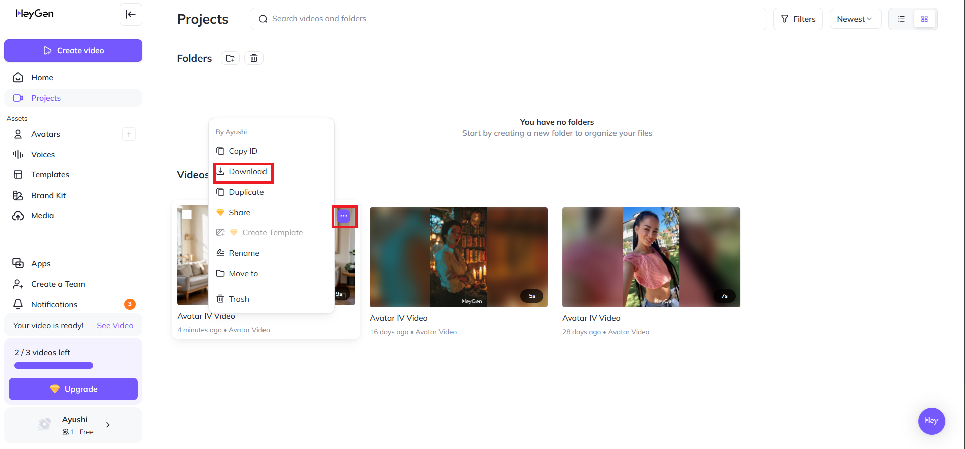 Preview and download
