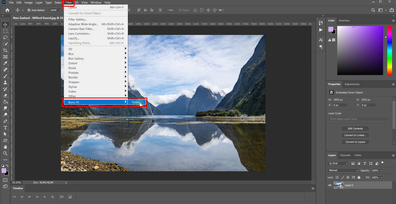 Import images to apply the vintage filter in Photoshop