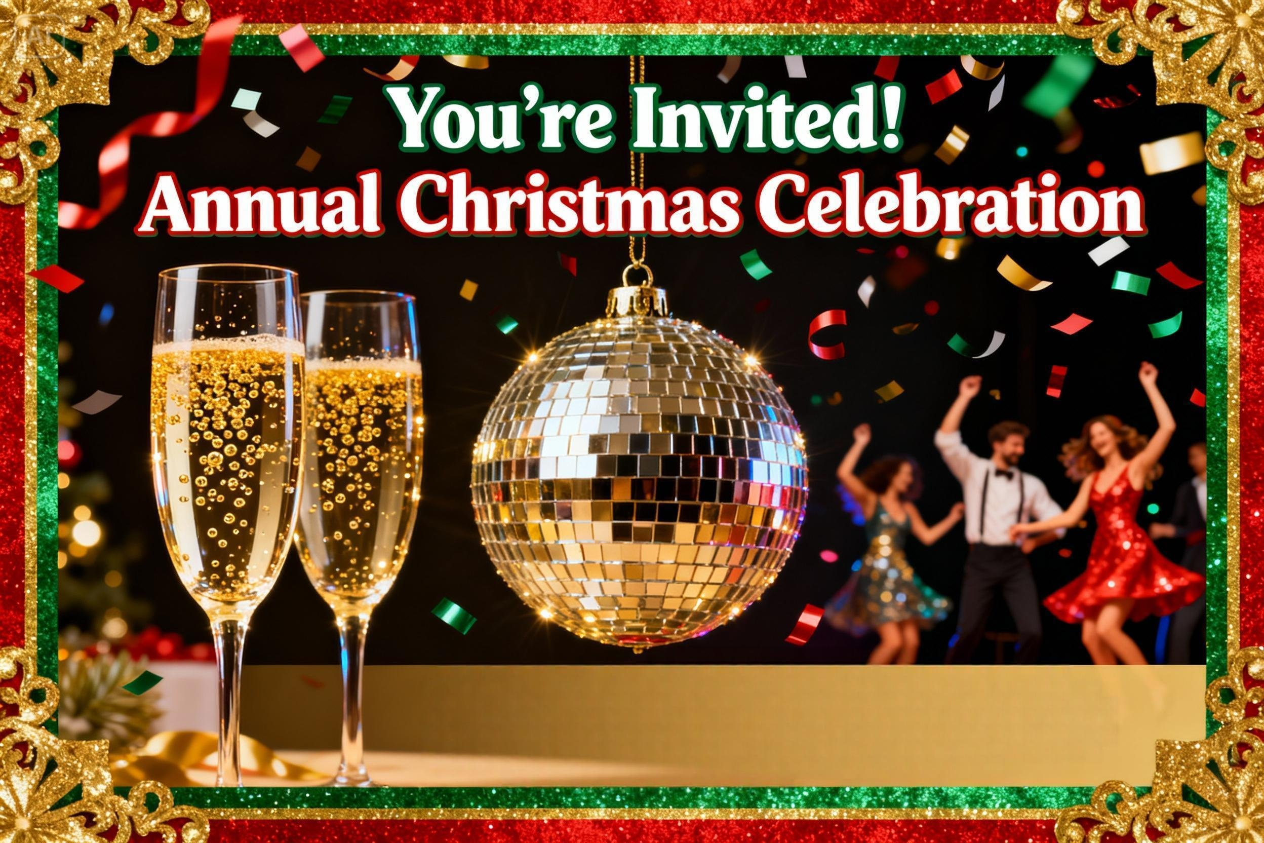Christmas event invitation banner