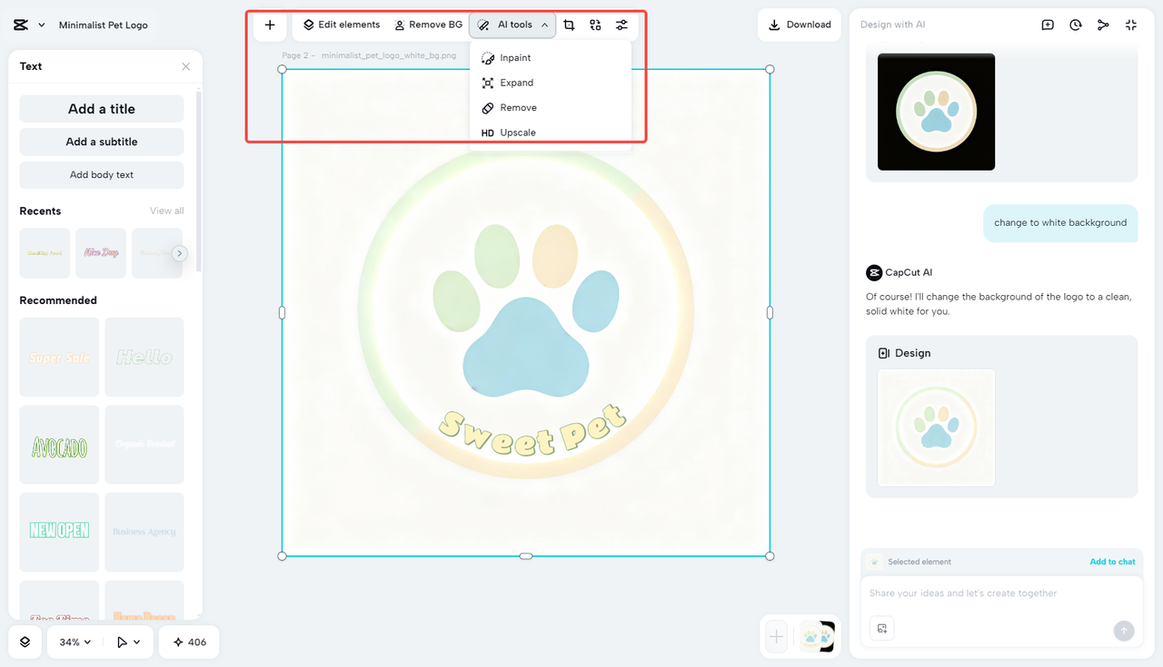 Refine and customize your logo design
