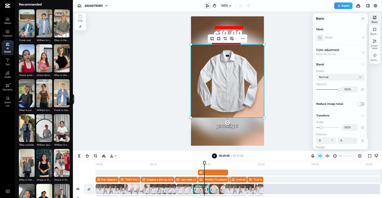 حرر باستخدام CapCut Online