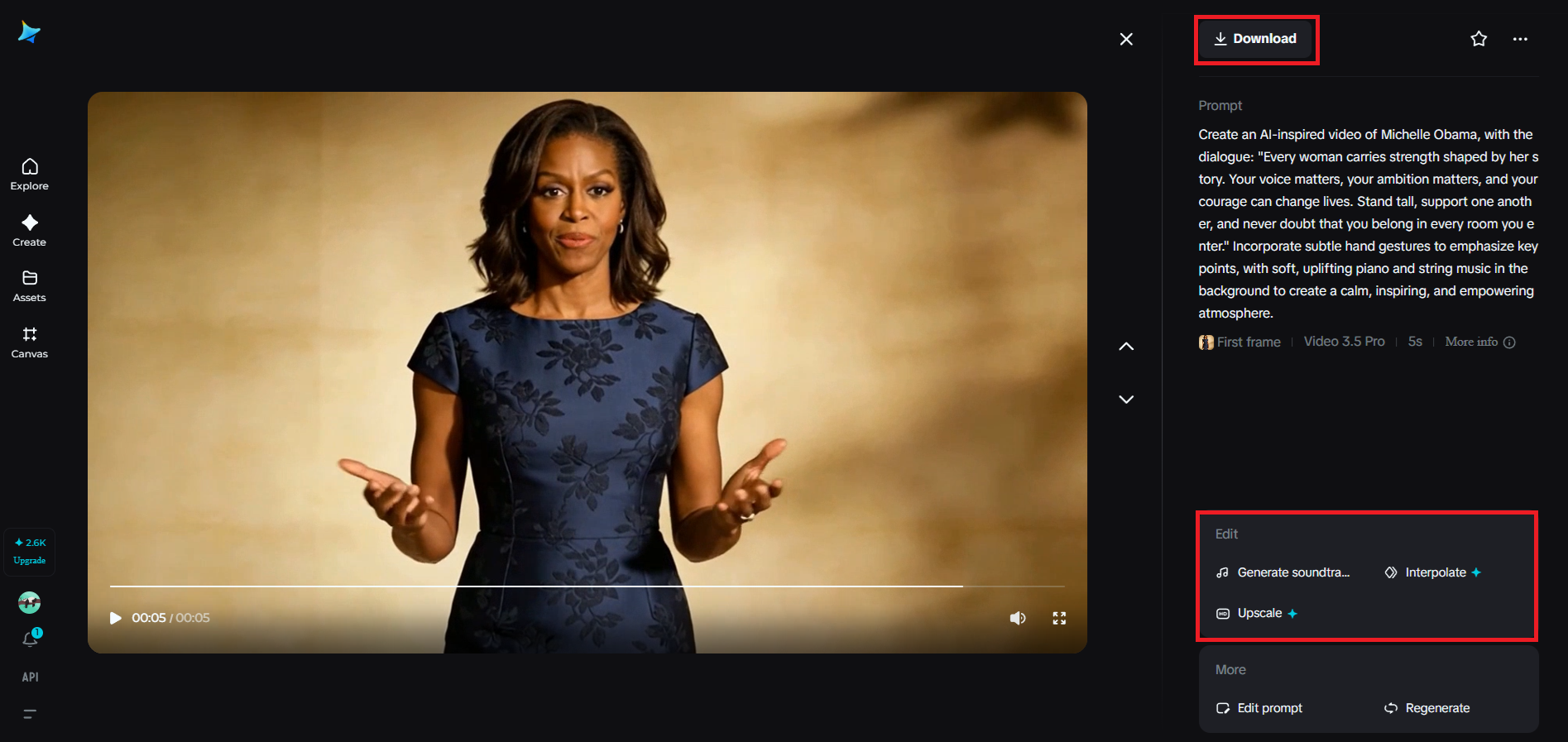 Revise, refine e exporte