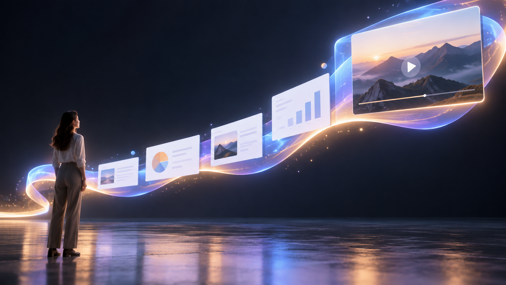 Uma tendência de dados feita de exemplo visual para ppt para vídeo