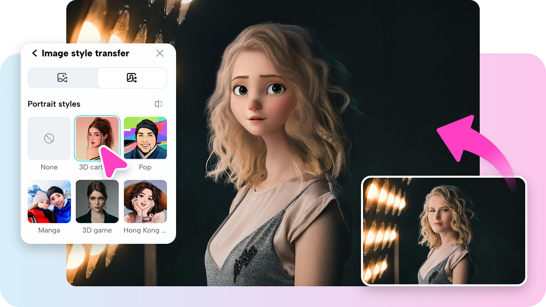 Convert photo to cartoon with one magic click