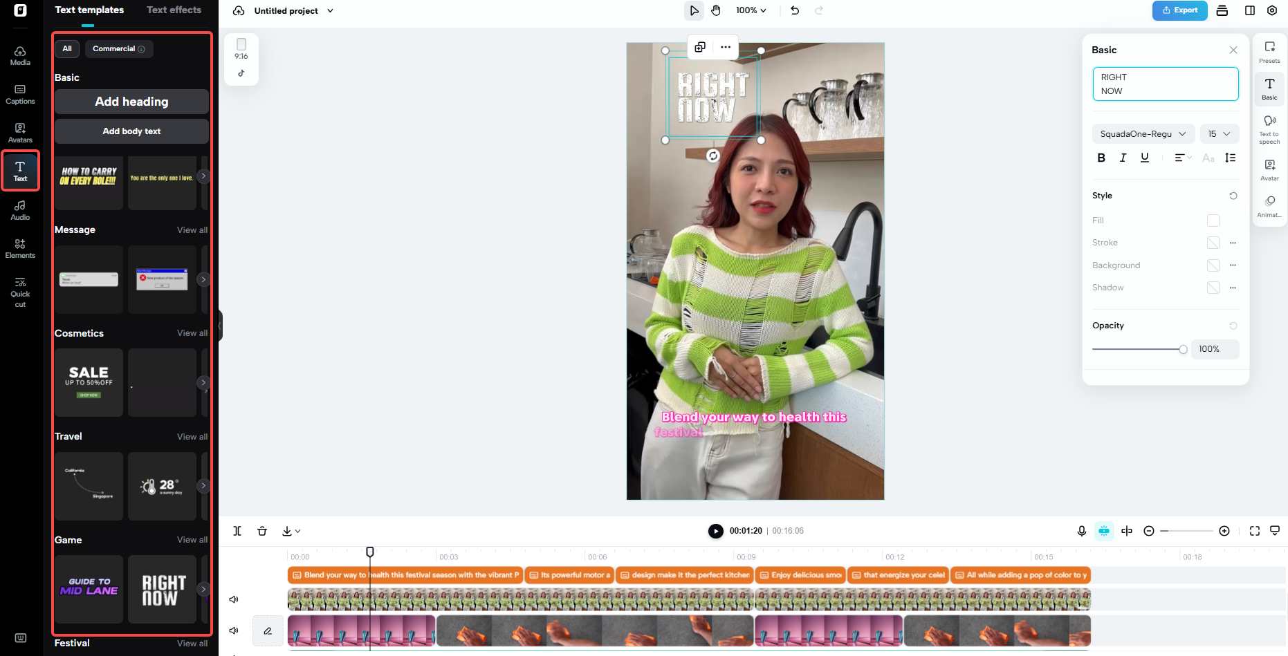 Customizable text and overlays