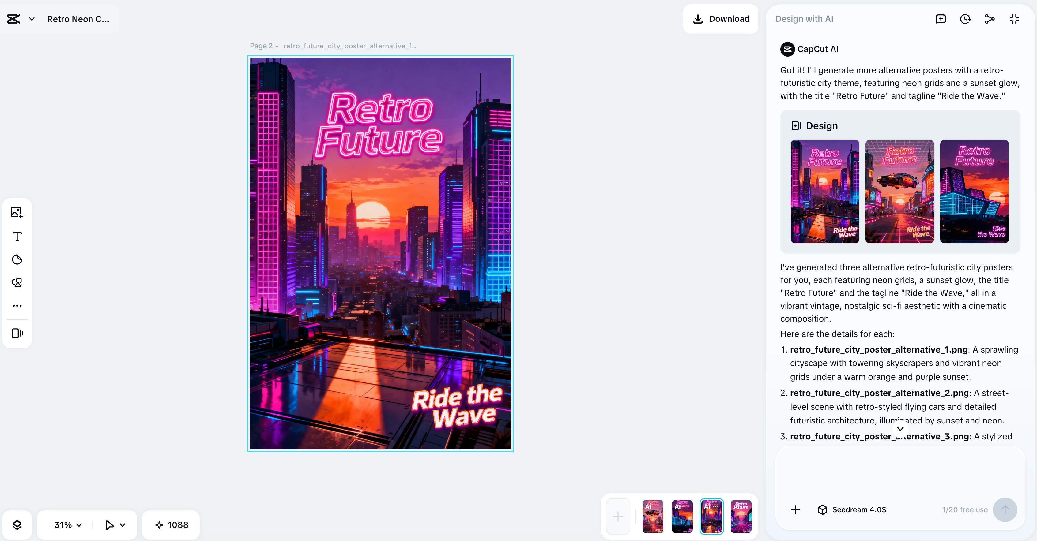 Retro Neon City