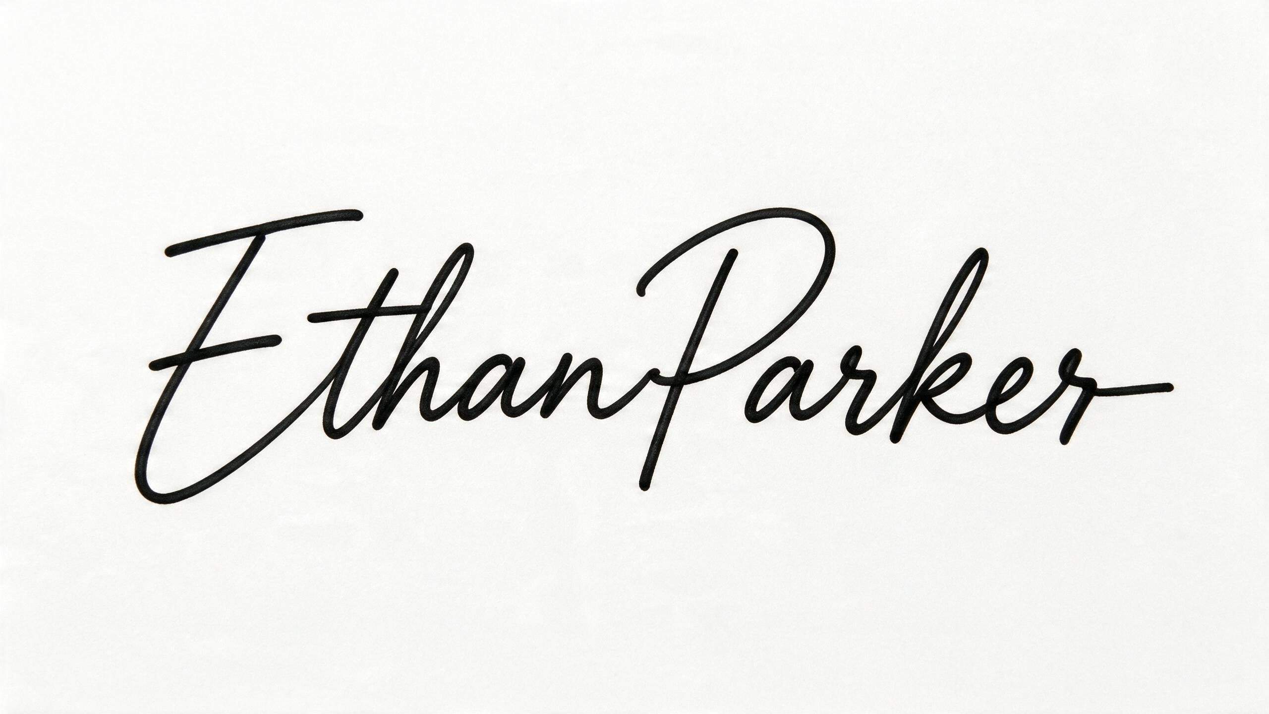 Prompt for a fast modern cursive signature