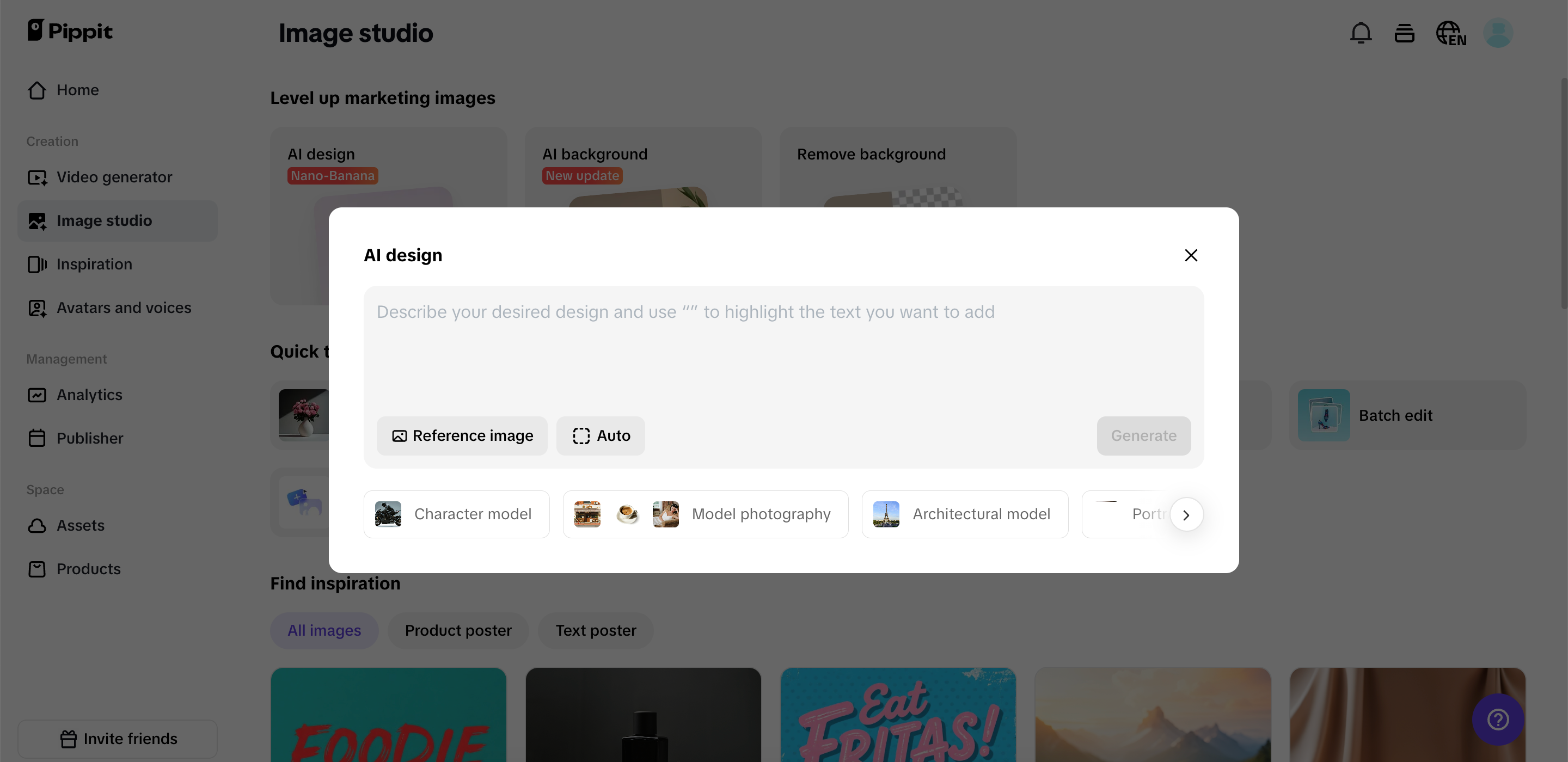 Create images from prompt