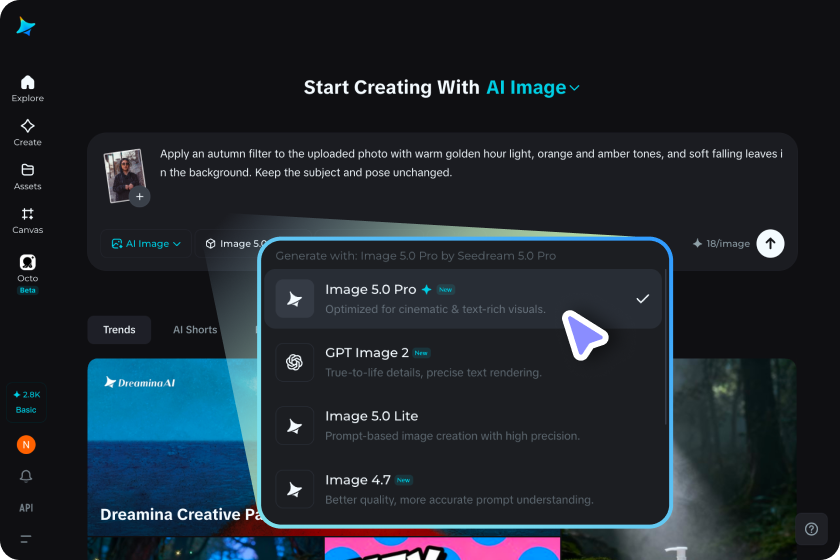 Select settings and generate