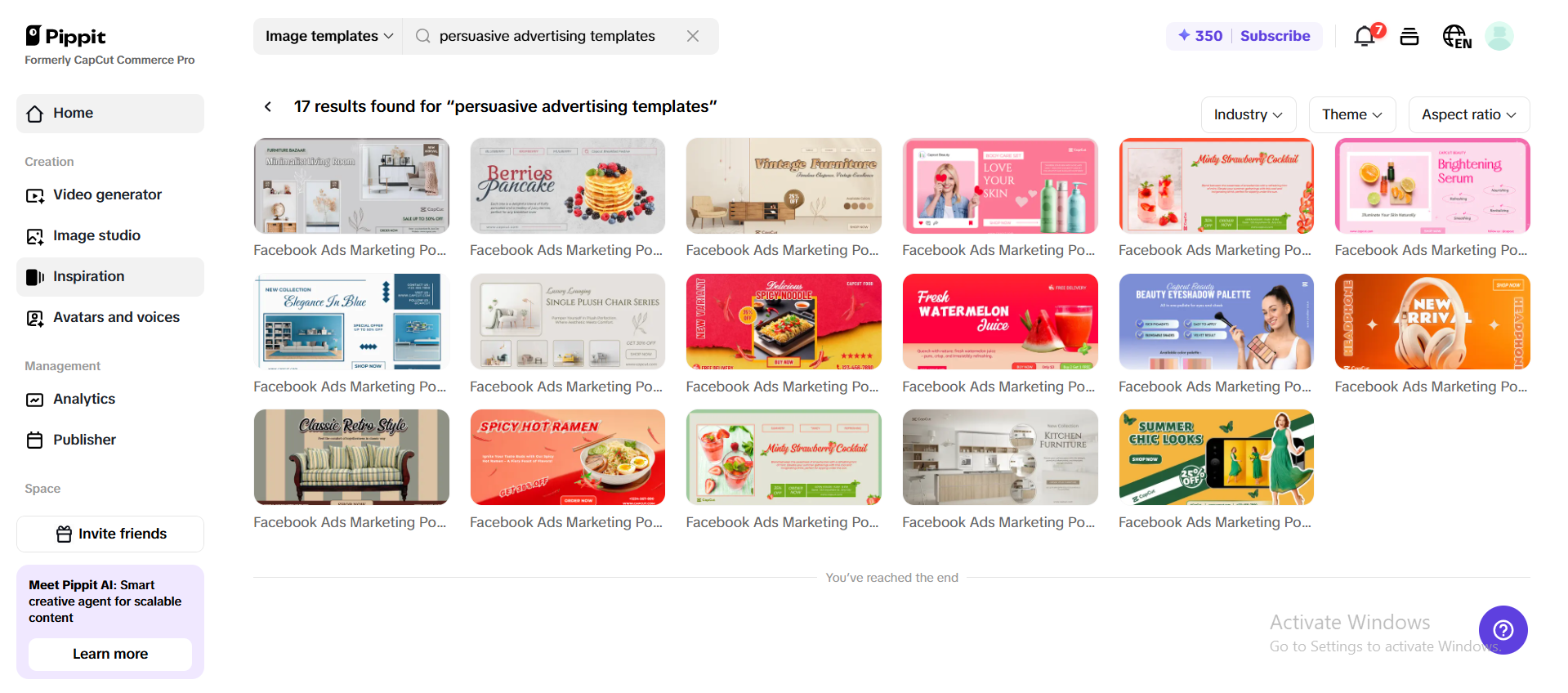 Mga nako-customize na nakakahikayat na advertising template