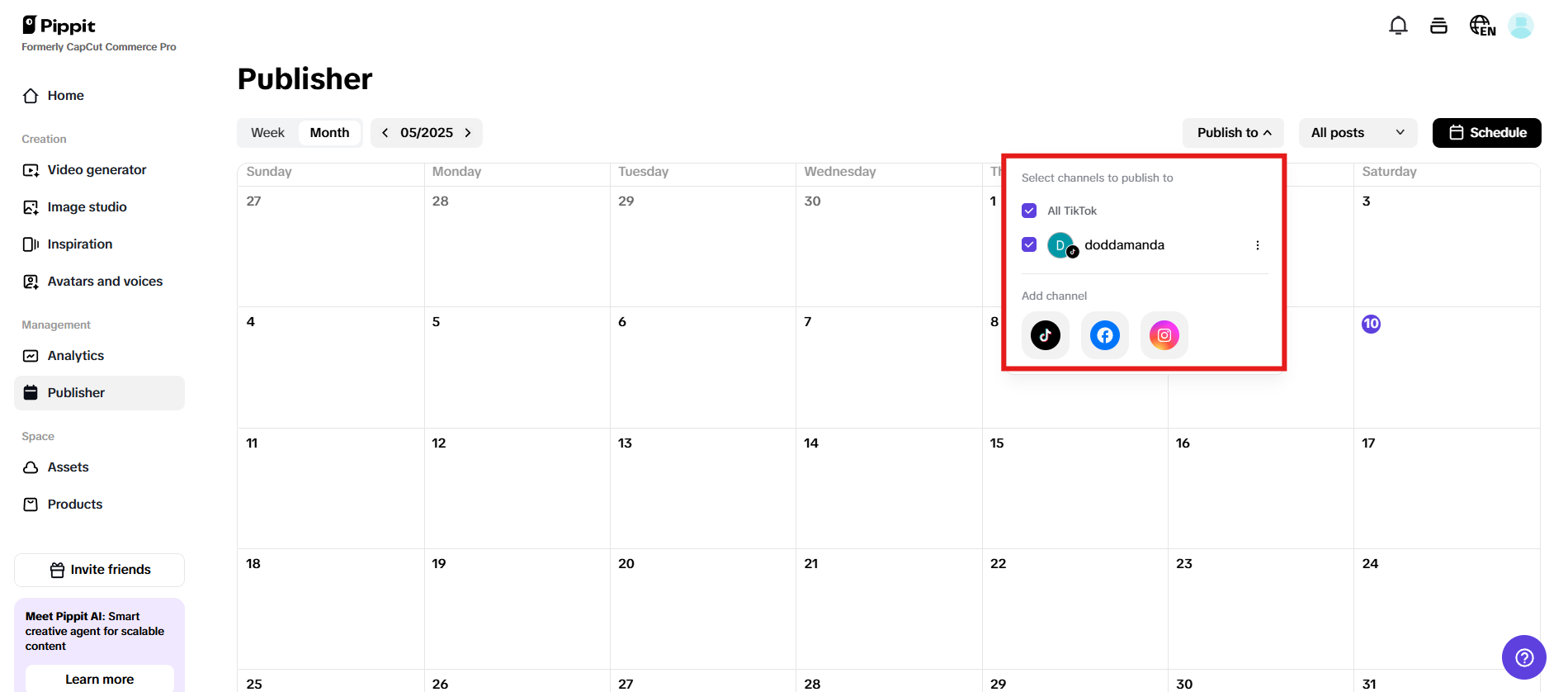 Pubblicazione automatica sulle piattaforme social