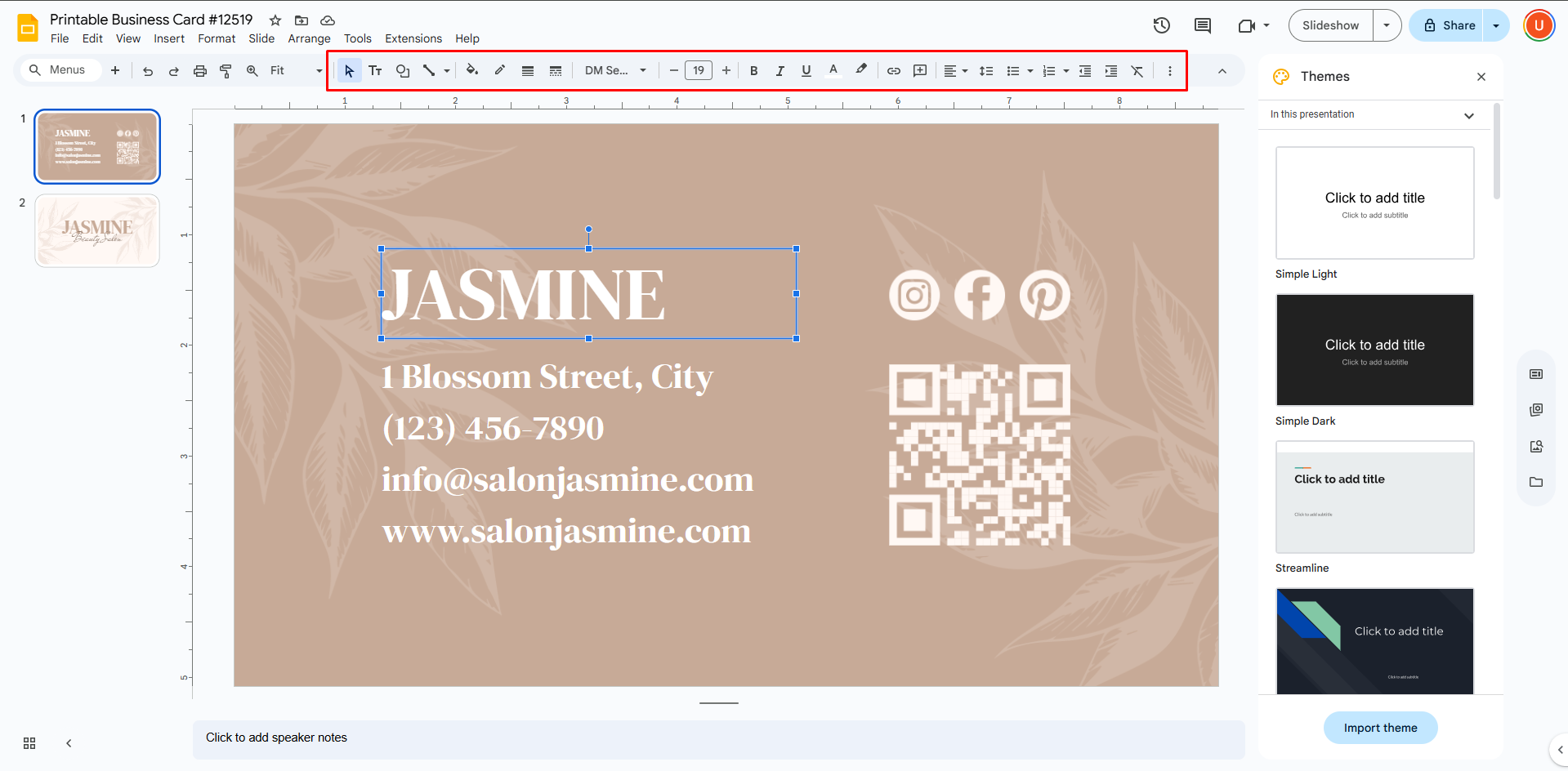 Een eenvoudige manier om een visitekaartje te maken in Google Docs met sjablonen.