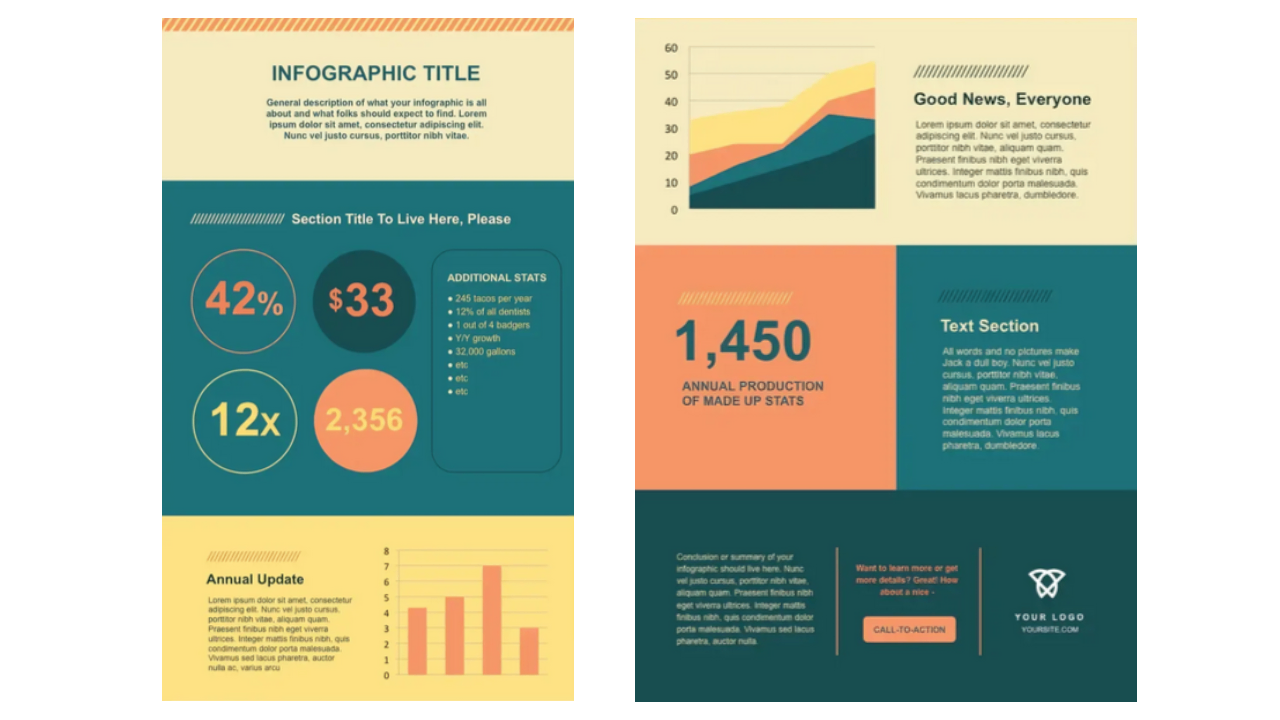 Projekt plakatu w stylu infograficznym