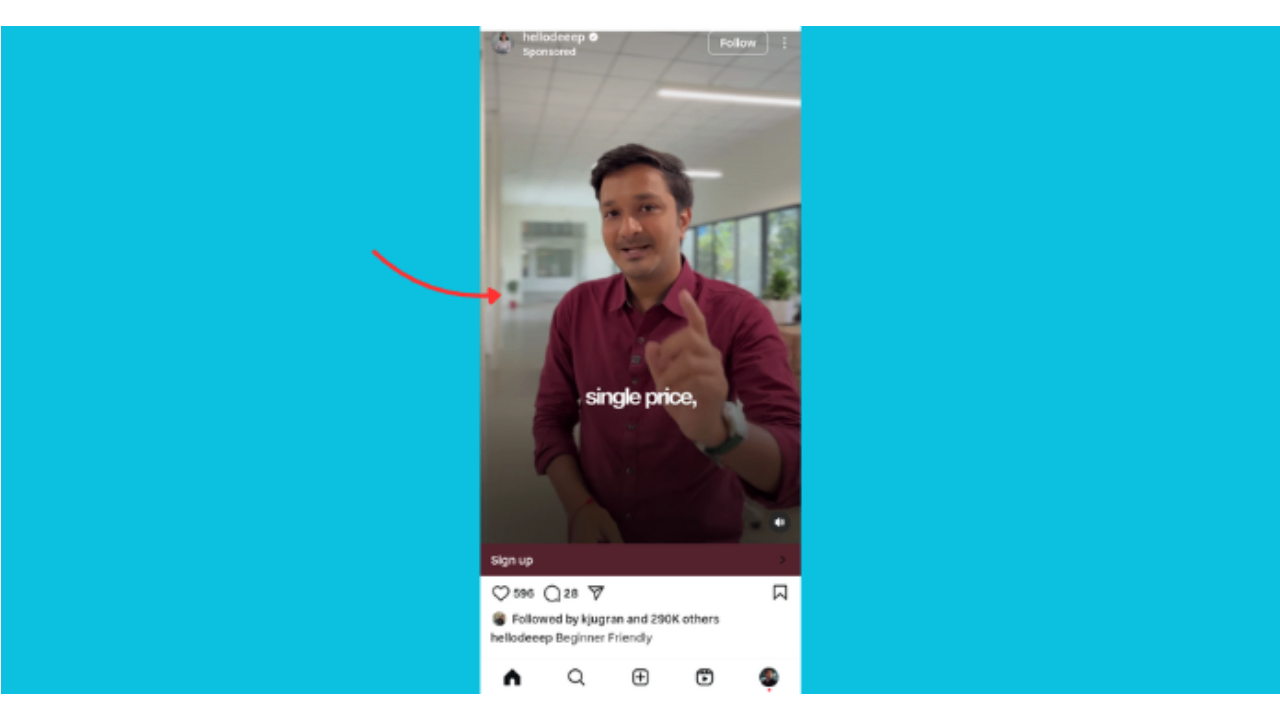 Mga ad sa video feed