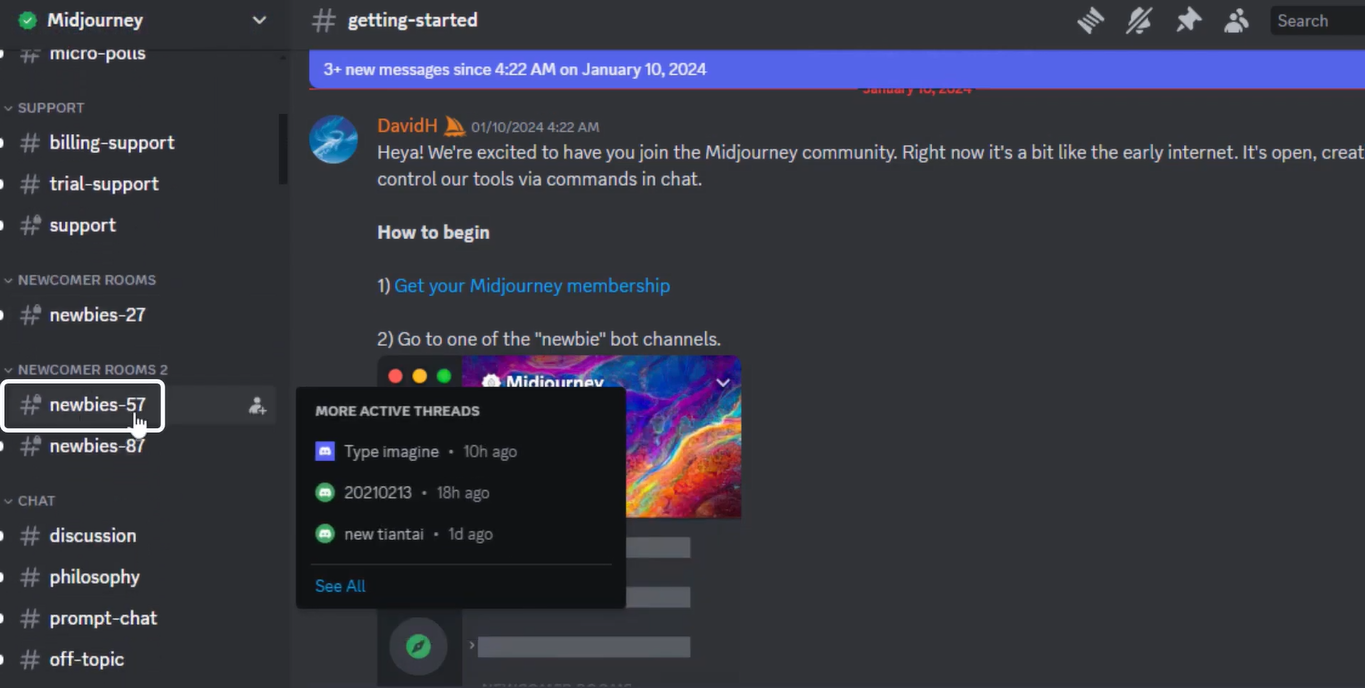 이미지를 생성할 채널 선택