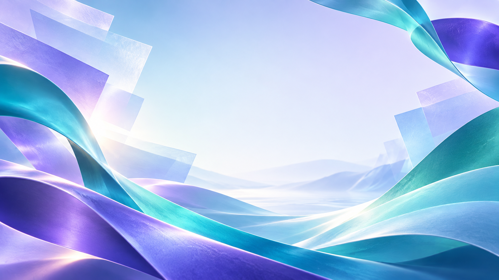 Dynamic abstract regional campaign artwork in violet, cyan, and teal
