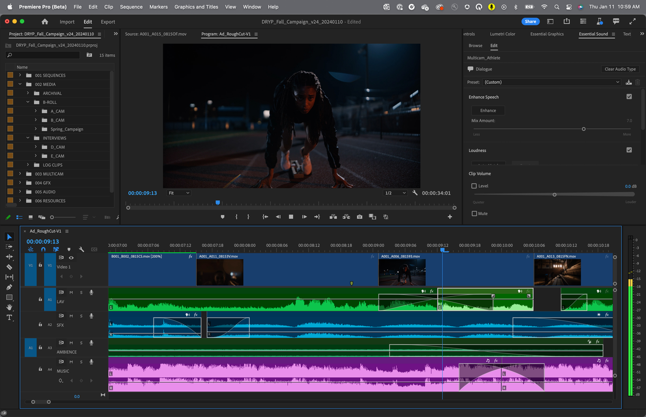 Adobe Premiere Pro interface