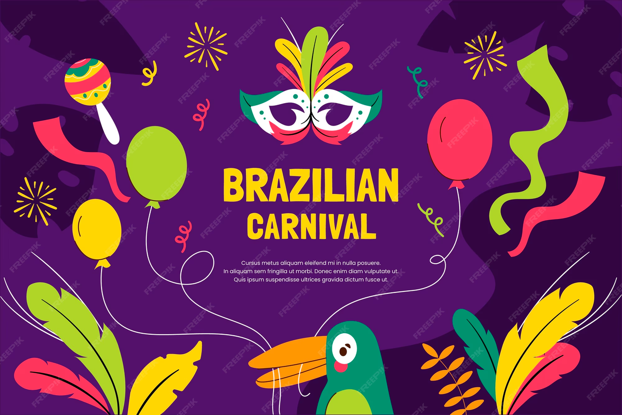 A vibrant Carnival invitation is being created with artificial intelligence in CapCut