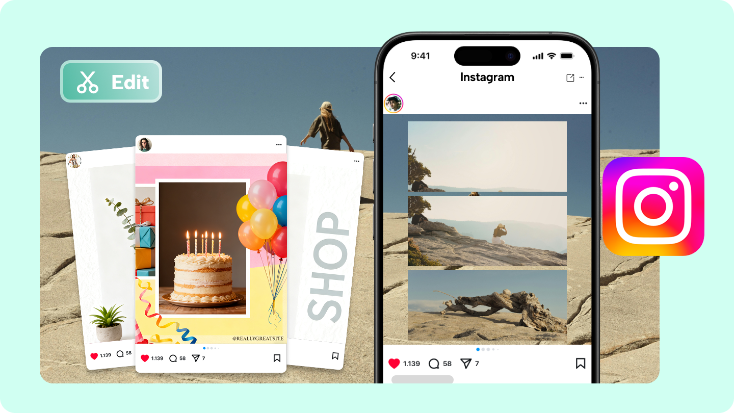 instagram post template editable free