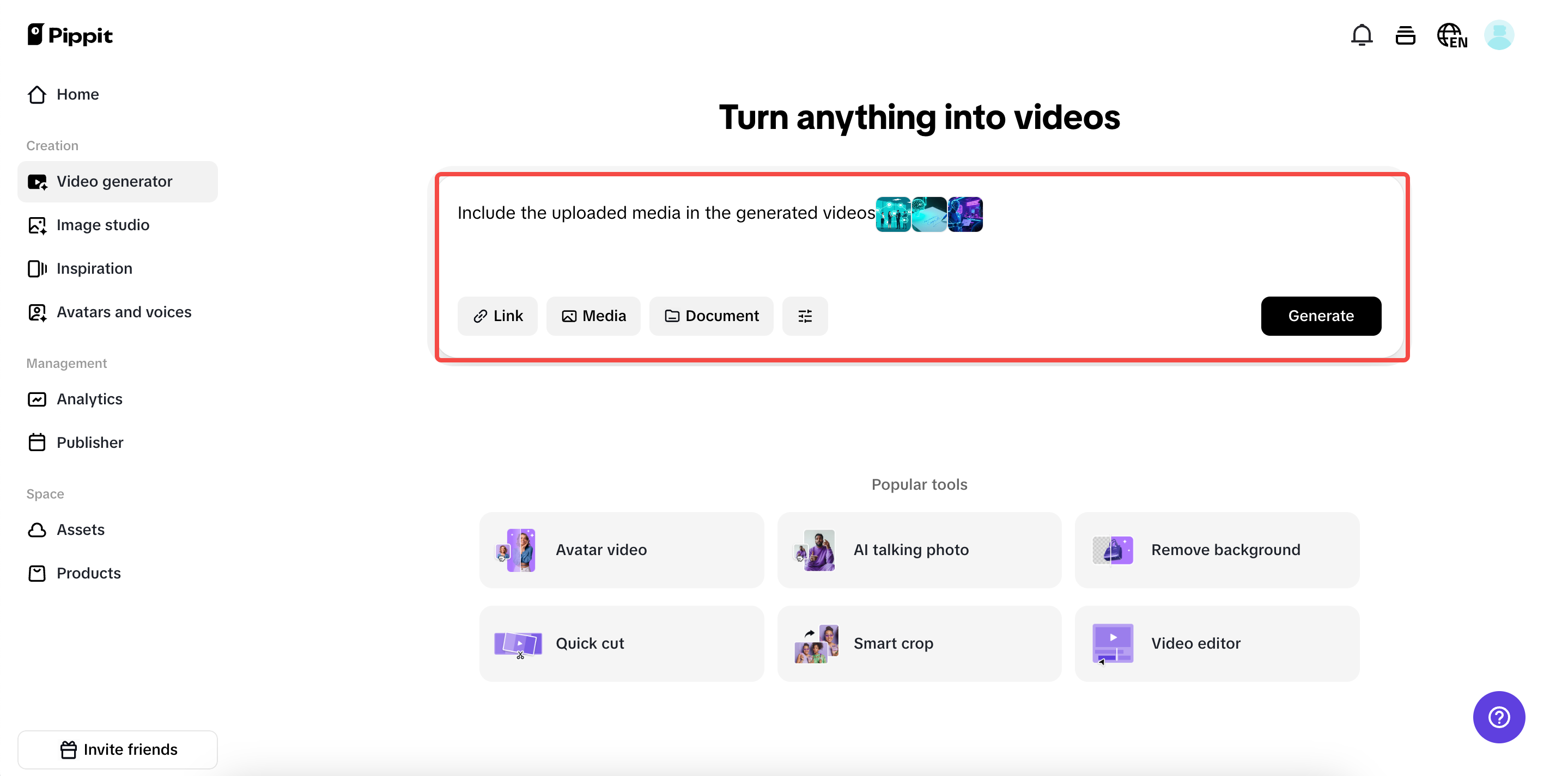 AI photo-to-video generation