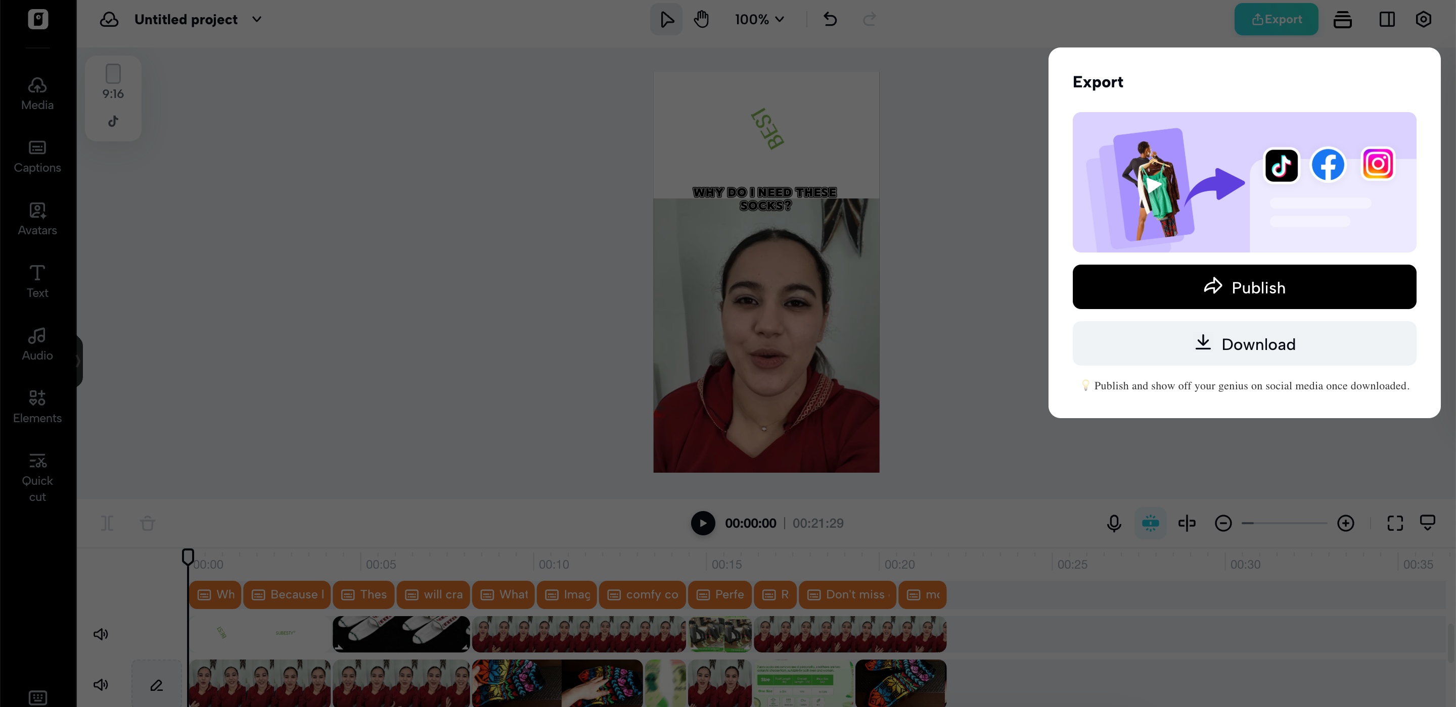 I-export ang iyong shoppable video ad