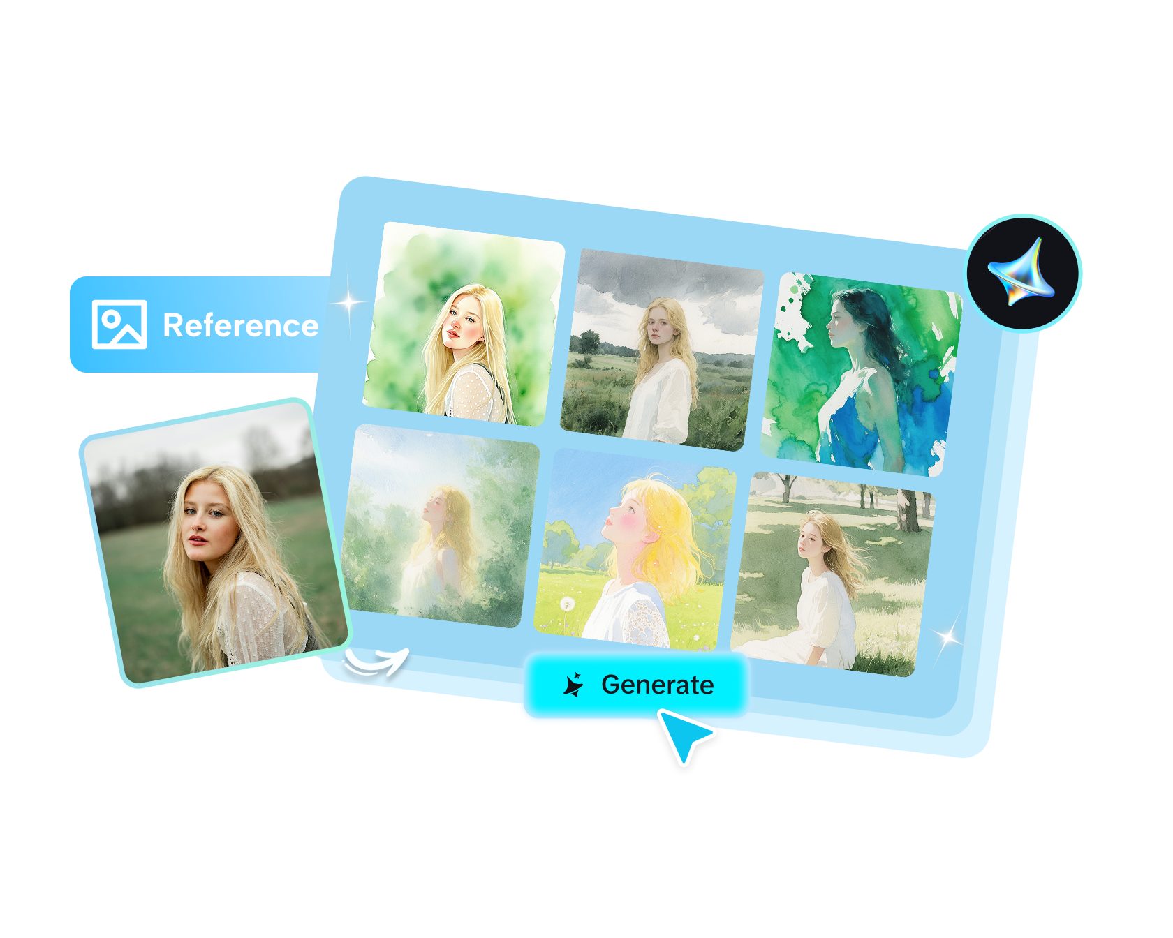 turn photo into watercolor