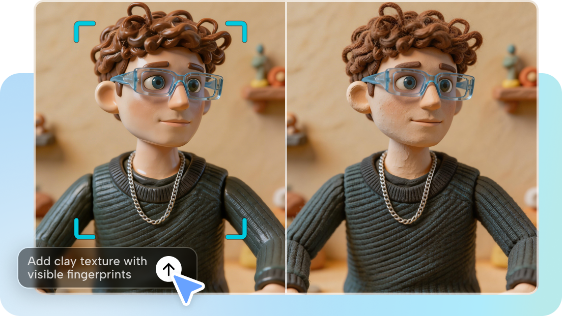 Generate 3D claymation textures using prompts