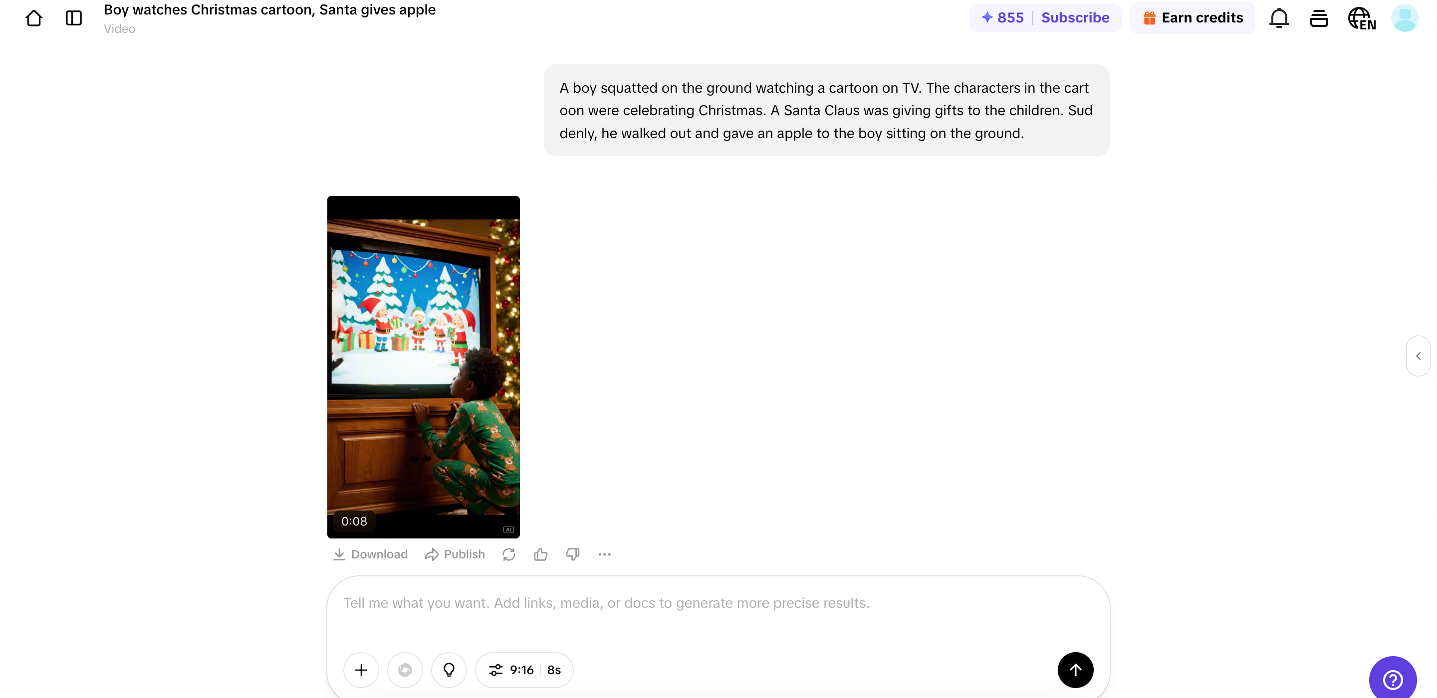 AI video generation