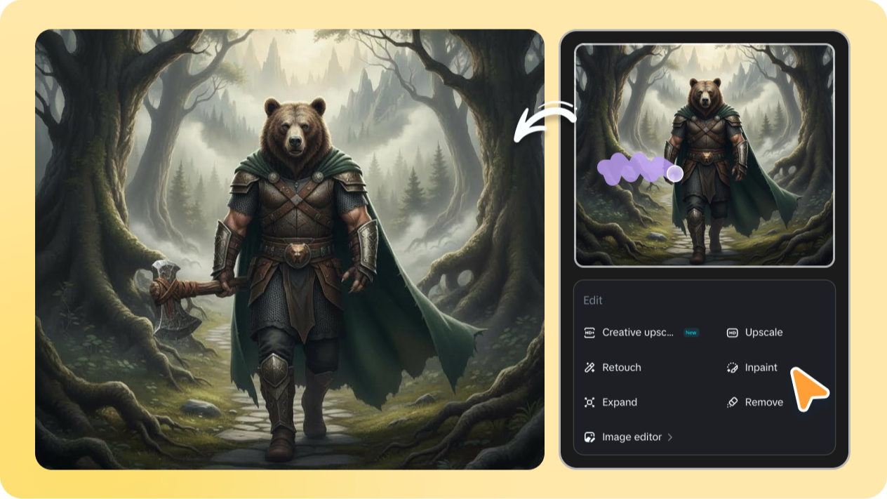 furry art with interactive editing